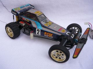 Original Tamiya Fox Racing Team RC buggy car w/ person wheels motor NR