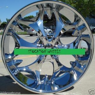 24 inch Wheels Chrome Rims BW3 6x139 7 GMC Yukon 2001 2002 2003 2004