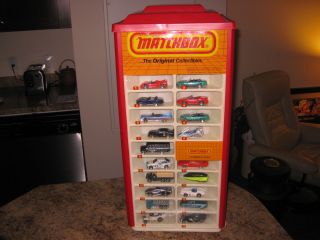 1980s Matchbox Store Display with Hot Wheels Cars