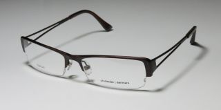 New Prodesign Denmark 1358 55 17 Half Rim Brown Eyeglasses Glasses