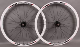 White Track Bike Wheelset Wheels Black DT Spokes Formula Hubs
