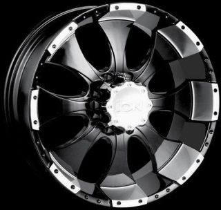 ion Alloy Wheels 137 Black w Machine Rim Rims Wheel 8 x 170 8x170 9