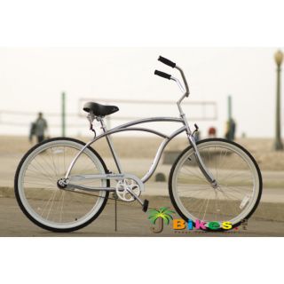  Cruiser Bicycle Firmstrong URBAN 26 Mens CHROME Bike with Alloy Rims