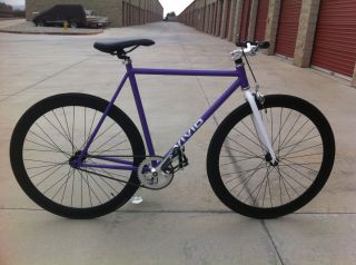 Fixed Gear Track Bike Vivid Bicycles New Purple Frame Black Rim
