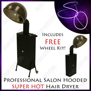 Hooded Hair Dryer with Wheels Extra Hot Air Condition Beauty Spa Salon