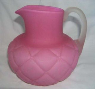 Consolidated Pink Quilt Bulging Petal Water Pitcher