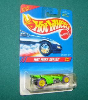 1995 Hot Wheels Hot Hubs, #3 / 4, Shadow Jet, Green Card #310, Hhyw