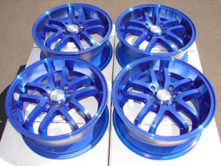 Tires Wheels Blue Civic Accord MR2 Yaris Integra CRX 4 Lug Rims