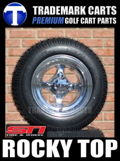Cart Tires and New 10 Aluminum Wheels Fits EZGO Club Car Yamaha