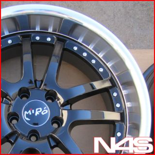 20 Nissan 370Z Miro 361 Black Staggered Wheels Rims