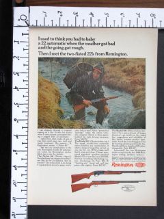 1966 Remington 22 Rim Fire Nylon 66 Automatic Rifle Magazine Ad