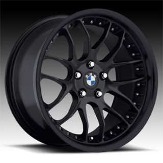 18 MRR GT7 Matte Black Rims Wheels BMW 325 328 330 335