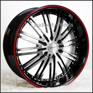 24 inch D1 Red Wheels Rims 300C Magnum Charger