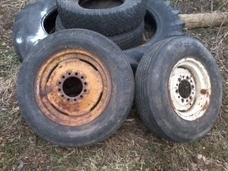 Three Older Tractor Tires Rims Very Good Condition