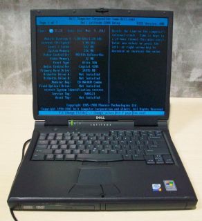 Dell Latitude C840 Laptop PC Pentium 4 M1 8GHz 256MB 80GB