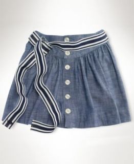 Ralph Lauren Kids Skirt, Little Girls Chambray Button Front Skirt