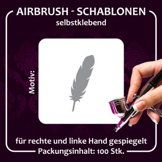 Airbrush Schablonen   Motiv 154   NAILART   Feder   Vogel
