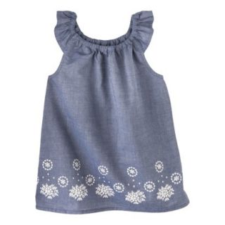 Genuine Kids from OshKosh Infant Toddler Girls Embroidered Tank   Denim Blue 5T