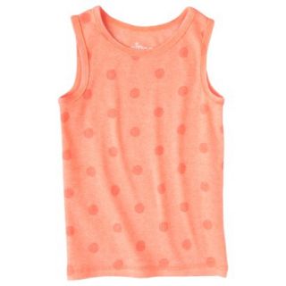 Circo Infant Toddler Girls Ribbed Polka Dot Tank Top   Moxie Peach 5T