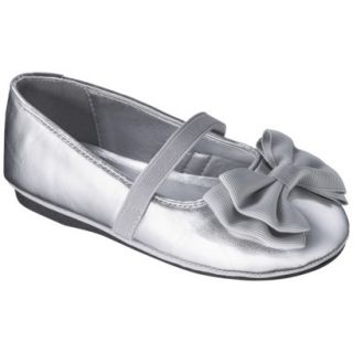 Toddler Girls Cherokee Janya Ballet Flat   Silver 11