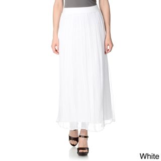 Chelsea and Theodore Womens Crystal Pleated Maxi Skirt