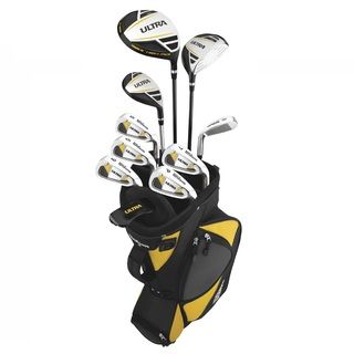 Wilson Ultra Complete Right Handed Mens Golf Club Set (Silver, black, yellowLoft degree N/AShaft options GraphiteCover Not includedMaterials GraphiteWeight 20Dimensions 48 inches long x 12 inches wide x 10 inches highSet includes 14 piece package g