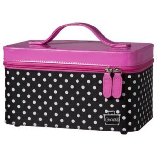 Caboodles 10in Patent Vanity Valet   Black/White & Polka Dots/Pink Top