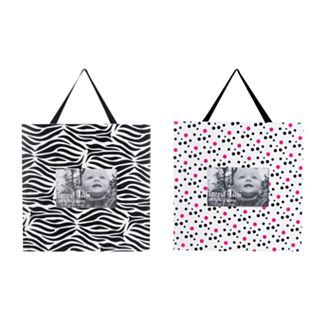 Trend Lab Zahara Zebra 2 pc. Picture Frames, Black/White/Pink, Girls