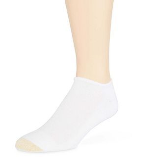 Gold Toe Liner Socks 6 Pack Big & Tall, White, Mens