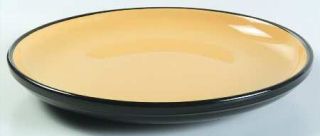 Gibson Designs Color Oasis Yellow (Black Out) Dinner Plate, Fine China Dinnerwar