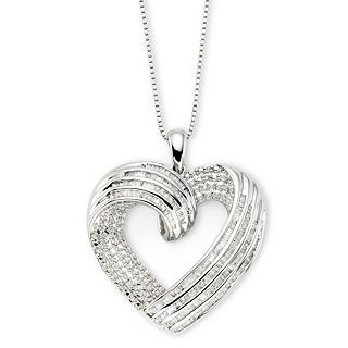 1 CT. T.W. Diamond Heart Pendant, Womens
