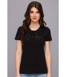 Calvin Klein Jeans S/S CK Logo Tee Womens T Shirt (Black)