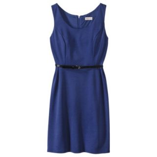 Merona Womens Ponte Sleeveless Fit and Flare Dress   Waterloo Blue   XL