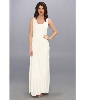 Calvin Klein Pleated Maxi Dress Womens Dress (White)