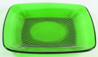 Anchor Hocking Charm Forest Green Salad Plate   Fire King,Green,Square,1940 60S
