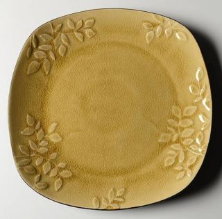 Gibson Designs Casa Granada Amber Square Dinner Plate, Fine China Dinnerware   E