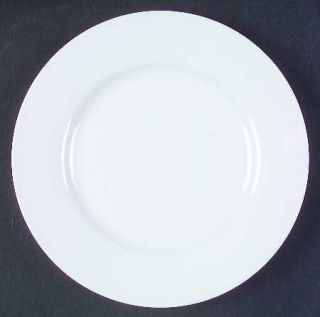 Fitz & Floyd Gourmet White Salad Plate, Fine China Dinnerware   Solid White, Und