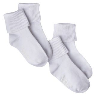 Circo Infant Toddler 2 Pack Casual Socks   White 6 12 M