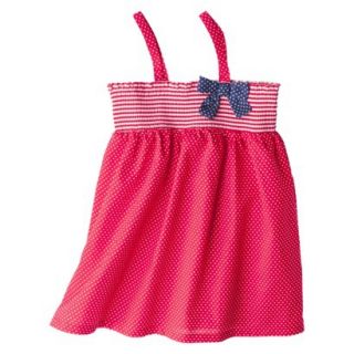 Circo Infant Toddler Girls Polka Dot Swim Cover Up Dress   Red 9 M