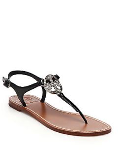 Tory Burch Violet Patent Leather Thong Sandals