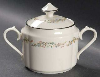 Gorham Rondelle Sugar Bowl & Lid, Fine China Dinnerware   Classic Collection, Fl