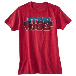 Star Wars Logo Mens Graphic Tee   Red S