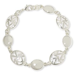 Liz Claiborne Silver Tone Flex Bracelet, Gray