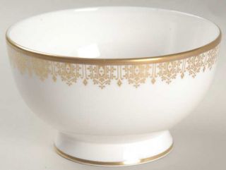 Royal Doulton Gold Lace Open Sugar Bowl, Fine China Dinnerware   Gold Filigree E