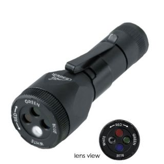 Gerber Knives 2280016 LED Flashlight Recon White, Red, Blue, and Green, D.I.A.L. Technology Black