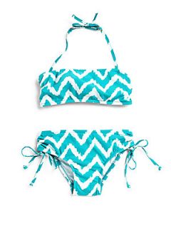 MILLY MINIS Toddlers & Little Girls Two Piece Zigzag Rouched Bandeau Bikini  