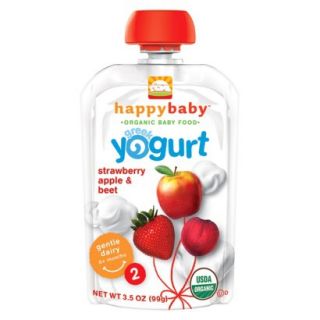 Happy Baby Greek Yogurt Pouch   Strawberry, Apple, & Beet 3.5 oz (8 Pack)