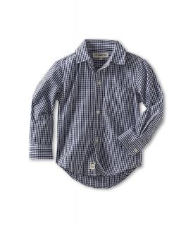 Appaman Kids Boys Standard Classic Dress Shirt Boys Long Sleeve Button Up (Navy)