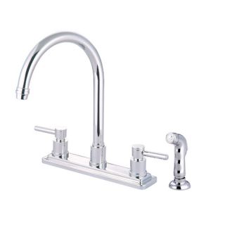 Elements of Design South Beach Double Handle Kitchen Faucet with Non Metallic