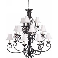 Maxim MAX 12219OI/SHD123 Manor Manor 15 Light Chandelier with Shades